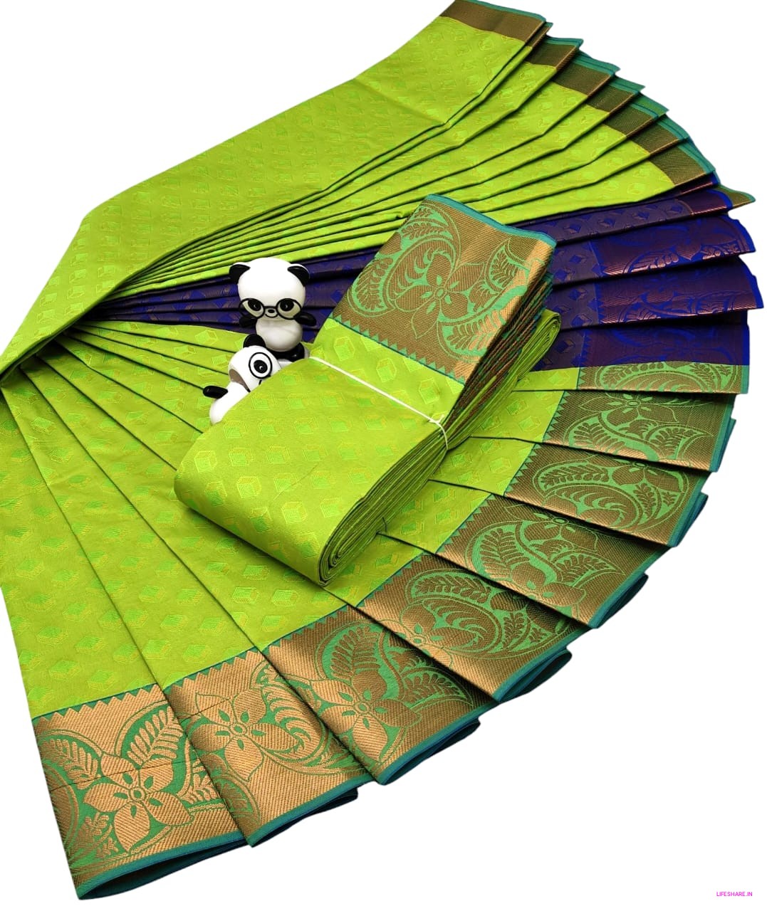 Poonthamil saree(light chutney green)