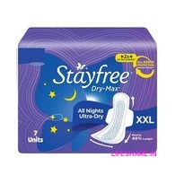 Stayfree Dry Max All Night Sanitary Pads with Wings - XXl