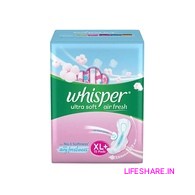 Whisper Ultra Soft Air Fresh XL+ Sanitary Pads