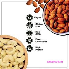 Almond 250 gram primium, cashew 200 gram primium