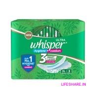 Whisper Ultra Clean XL Sanitary Pads
