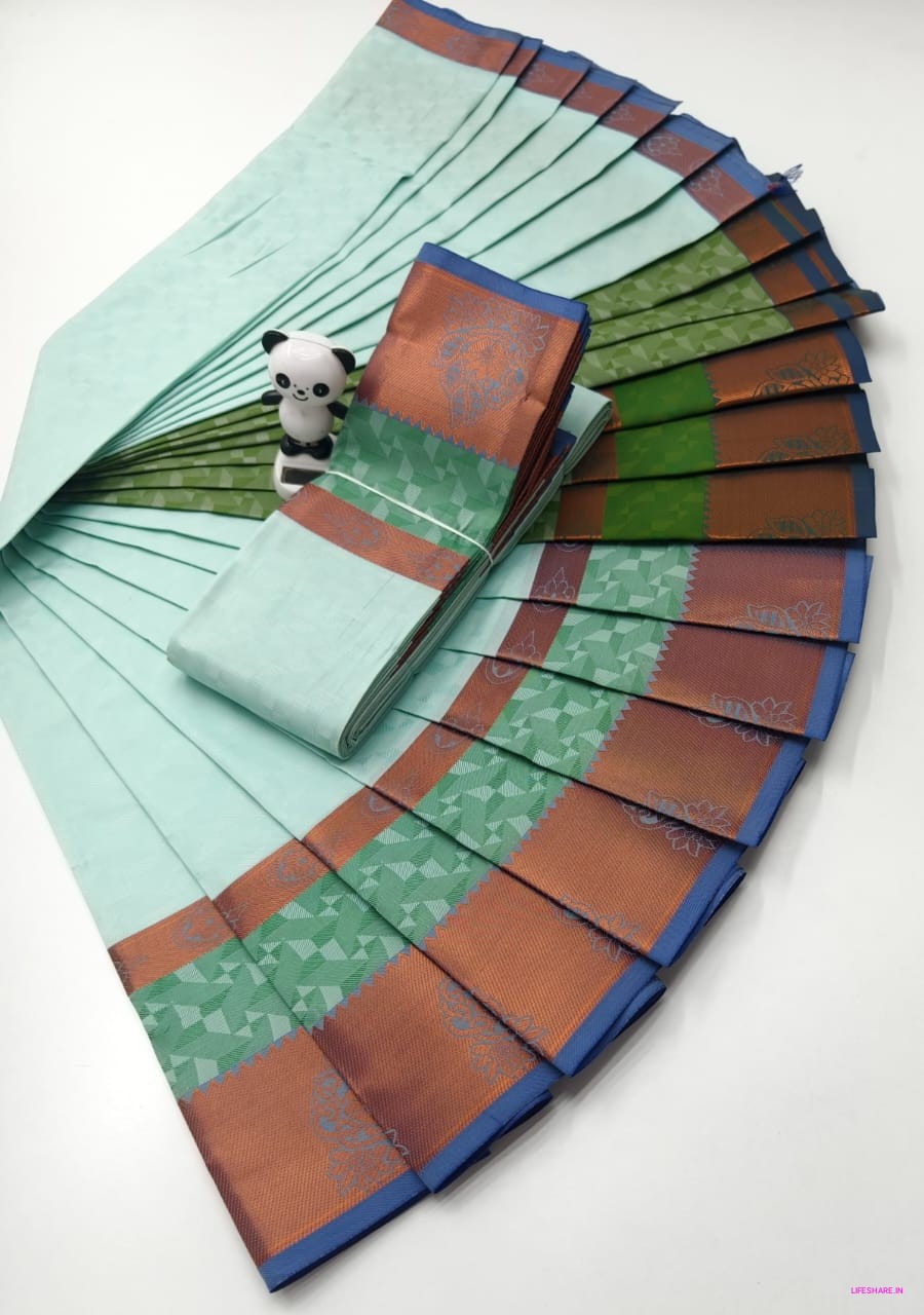 Poonthamil saree(light sky blue)